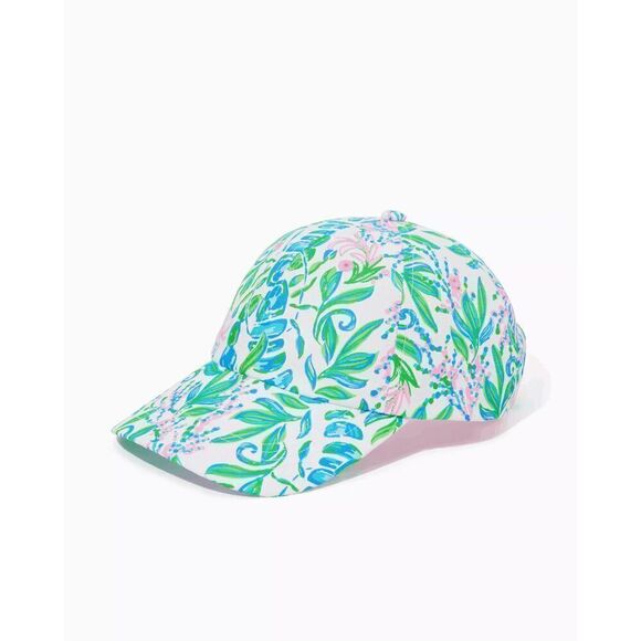 ☀🌴🏌 NWT LILLY PULITZER Women’s Run Around Hat Resort White Print - Picture 2 of 10